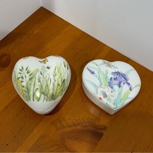 Vintage heart trinket boxes circa 70s/80s